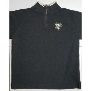 Pittsburgh Penguins NHL Quarter Zip G-III Sports Carl Banks Black Sweater Men L